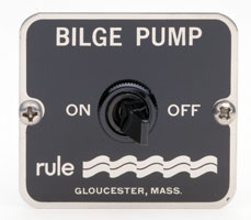 RULE BILGE PUMP ON/OFF PANEL SWITCH 12-32 VDC & 110 VAC