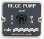 RULE BILGE PUMP 3 WAY PANEL SWITCH STANDARD 12-32 VDC & 110 VAC