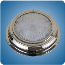 LED LIGHT DOME S/S TRADITIONAL 6-3/4" DIA