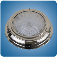 SCANDVIK LIGHT LED DOME STAINLESS STEEL TRADITIONAL 6-3/4" ROUND