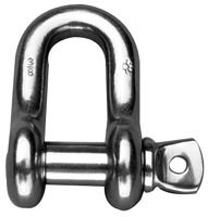 SUNCOR ANCHOR SHACKLE D STYLE REMOVABLE PIN 316 STAINLESS STEEL 3/8"