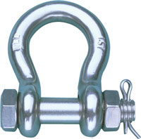 SUNCOR SHACKLE ANCHOR BOLT PIN 316 STAINLESS STEEL 7/16"