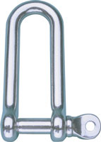 SUNCOR SHACKLE LONG D STYLE 316 STAINLESS STEEL WITH SCREW PIN 3/16"