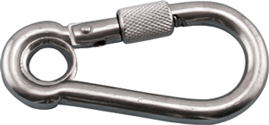 SUNCOR SAFETY HOOK SCREW LOCK SPRING CLIP 316 STAINLESS STEEL 1/4" X 2.38"