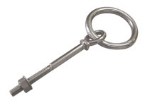 SUNCOR RING BOLT WITH SHOULDER 316 STAINLESS 3" RING 1/2" X 6" BOLT