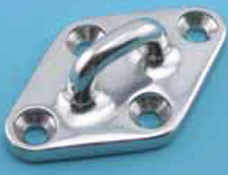 PAD EYE DIAMOND S/S 3 1/4"   1/4" FASTENERS