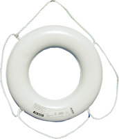 JIM-BUOY&REG; CAL-JUNE RING BUOY USCG APPROVED WHITE 24" O.D.