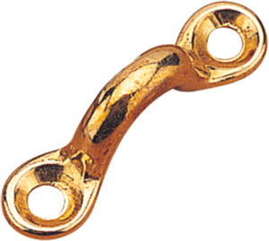 SEA DOG PAD EYE STRAP BRASS 3/8" X 1-5/8" LONG SOLD BY PAIR