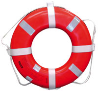 JIM-BUOY&REG; CAL-JUNE RING BUOY USCG APPROVED ORANGE W/REFLECT TAPE 30"