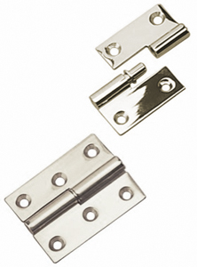 SEA DOG HINGE TAKE APART RIGHT CHROME BRASS 1-1/2" X 2" PAIR