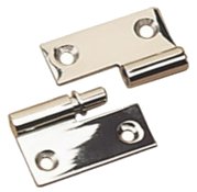 SEA DOG HINGE TAKE APART LEFT CHROME BRASS 1-1/2" X 2" PAIR