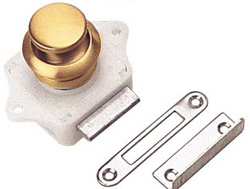 SEA DOG PUSH BUTTON RIM LATCH BRUSHED BRASS