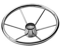 SEA DOG STEERING WHEEL STAINLESS 6 SPOKE 10 DEGREE 15-1/8" 3/4" TAPER