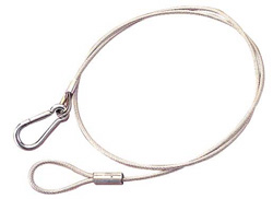 SEA DOG OUTBOARD MOTOR CABLE VINYL COATED WITH SNAPHOOK 50" X 3/16"