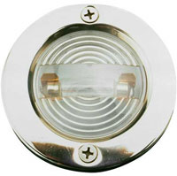 SEA DOG LIGHT TRANSOM ROUND FLUSH MOUNT STAINLESS STEEL 3-1/8"