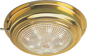 SEA DOG LIGHT DOME LED POLISHED BRASS 4" LENS