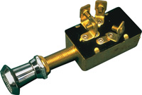 SEA DOG SWITCH PUSH/PULL 3 POSITION 2 CIRCUIT BRASS 20A 12V