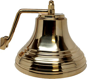 SEA DOG FOG BELL CAST POLISHED BRASS HEAVY DUTY 8"