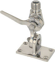 SHAKESPEARE ANTENNA MOUNT RATCHET STAINLESS STEEL WITH CABLE HOLE