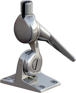 SHAKESPEARE ANTENNA MOUNT STAINLESS STEEL 4 WAY RATCHET NUTLESS