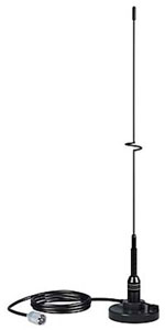 ANTENNA VHF MAGNETIC 19" WHIP BLACK S/S & MOUNT