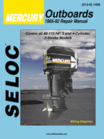 REPAIR MANUAL MERCURY 3-4 CYL 40-115HP 1965-89'