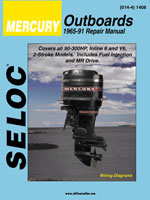 REPAIR MANUAL MERCURY V6 90-300HP 1965-89'