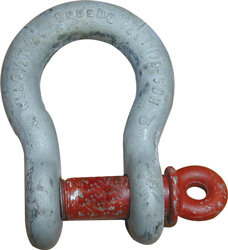 SHACKLE ANCHOR 1/4" LOAD RATED RED SCREW PIN WLL 1/2 TONS