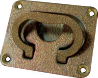 RING PULL FLUSH BURNISHED BRONZE 3-1/8" X 2-1/2"