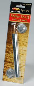 ROLLER SHAFT STEEL .63" X 5.25" LONG W/2 CAP NUTS