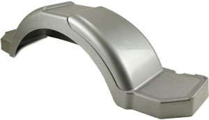 FENDER PLASTIC GREY STEP FENDER FOR 12" TIRES