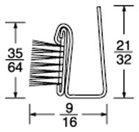 WINDOW EDGE CHANNEL STAINLESS STEEL 8' LENGTH
