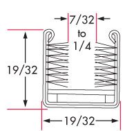 WINDOW CHANNEL SINGLE RIGID STAINLESS STEEL 8' LENGTH
