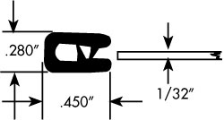 TRIM MINITRIM BLACK SOFTONE ALUM CORE