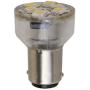 BULB 6 LED BAYONET WAFER 10-30V 1.44W BA15D WARM WHITE