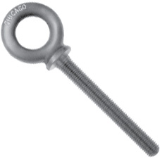 CHICAGO HARDWARE EYEBOLT WITH SHOULDER DROP FORGED GALVANIZED 1/4" X 3"