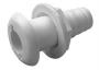 SEA DOG THRU HULL POLYPROPYLENE WHITE 5/8" HOSE BARB