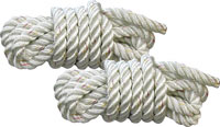 NEW ENGLAND ROPES FENDER WHIP 3/8" 6' LONG W/SPLICE 2 PACK