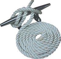 NEW ENGLAND ROPE 3 STRAND SPUN POLYESTER 1/2" (BY FOOT)