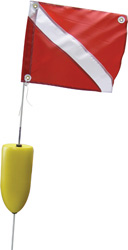 FLOAT DIVE FLAG TORPEDO 2 PCS  14 X 18 FLAG