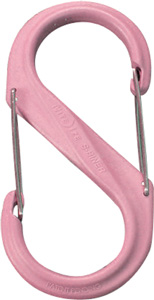 S-BINER SIZE 0 PINK DOUBLE GATED CARIBINER