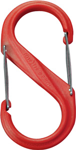 S-BINER SIZE 0 RED DOUBLE GATED CARIBINER