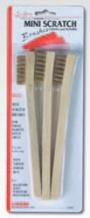 ARROWORTHY WIRE BRUSH BRASS WOOD HANDLE SMALL (PACK OF 3)