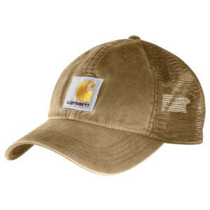 CARHARTT CANVAS MESH BACK CAP CARHARTT LOGO KHAKI ADJUST FIT