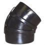 TRIDENT RUBBER HOSE ELBOW 45 DEGREE WET EXHAUST 5" BLACK RUBBER