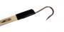 GAFF WITH WOODEN HANDLE STAINLESS STEEL POINTED HOOK RUBBER ENDS 6' LONG