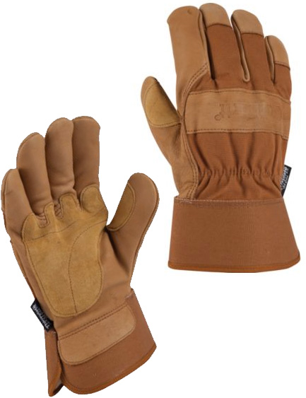 Carhartt Insulated Grain Leather Safety-Cuff Work Gloves for Men