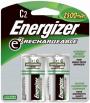 BATTERY ENERGIZER C 2 PACK  RECHARGEABLE