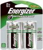 BATTERY ENERGIZER RECHARGEABLE D 2 PACK