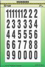 NUMBER STICK ON 2" BLACK ON WHITE